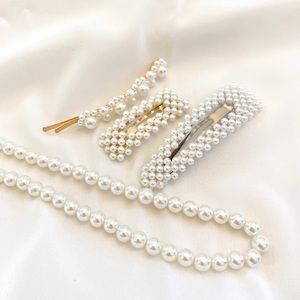 LOT Pearl Necklace Hair Clip Pin Accessories